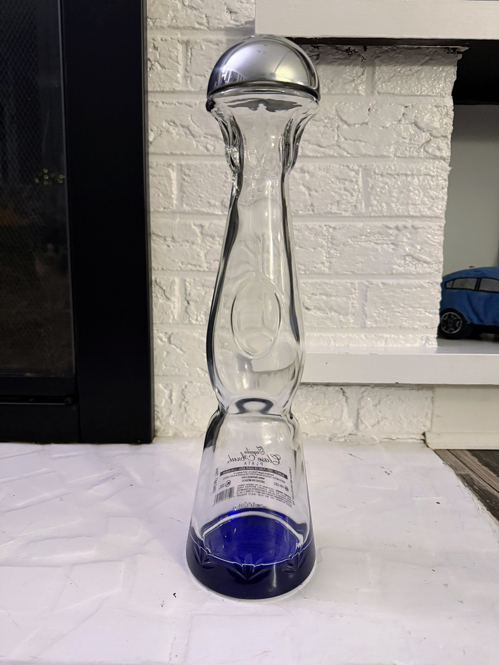 CLASE AZUL PLATA TEQUILA BOTTLE (EMPTY) 750 ML CLEAR & BLUE - ULTRA RARE NO LOGO